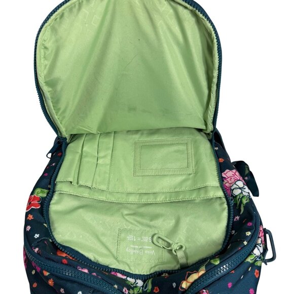 VERA BRADLEY Floral Women\'s Recycled Grand Backpack Hope Blooms Teal Book Bag main image 10